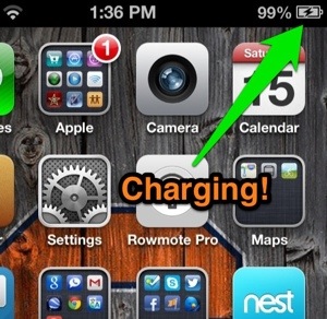 iPhone charging from dynamo